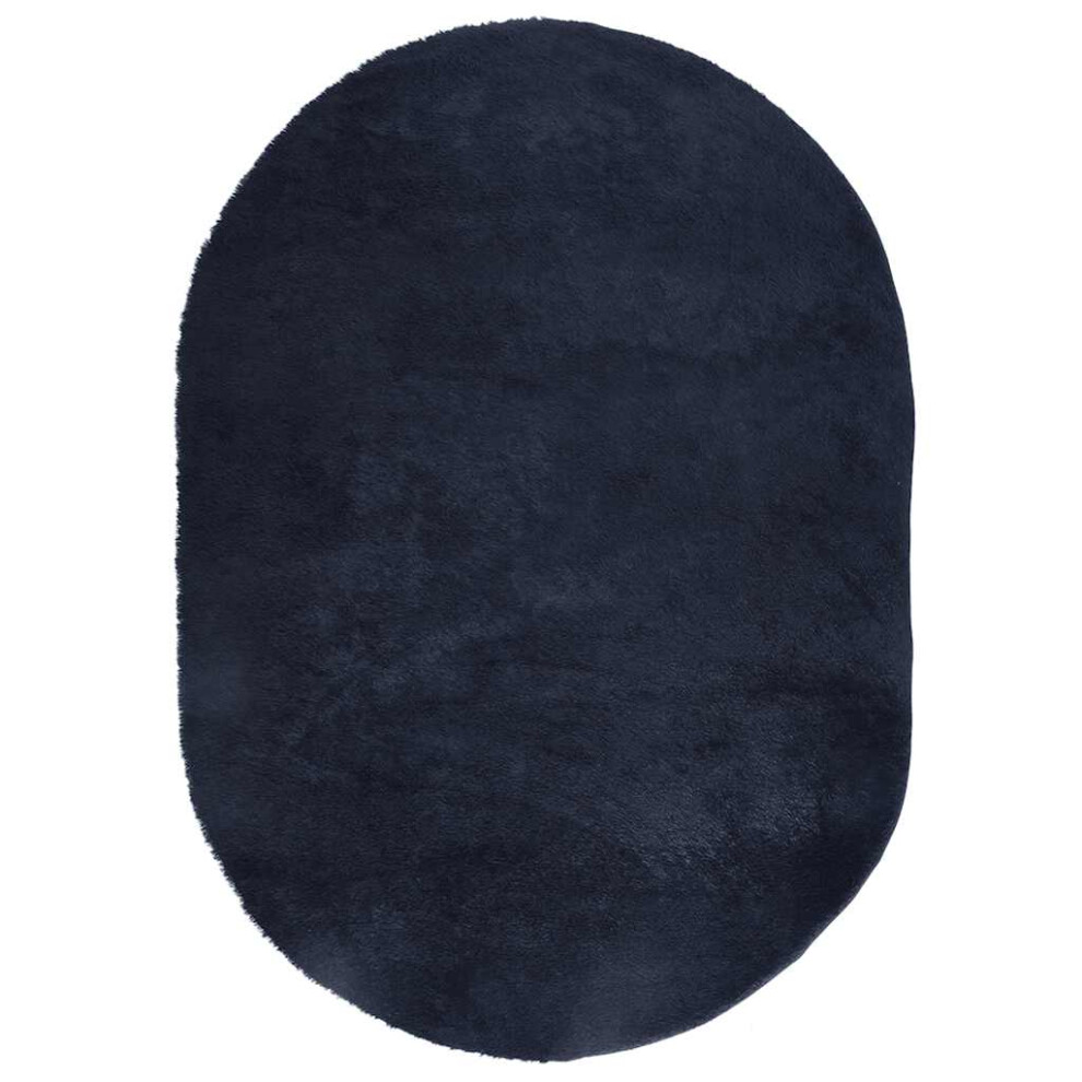 Vidaxl (Navy, 300 X 200 Cm) Shaggy Rug High Pile Navarra Polyester Area Rug Blue