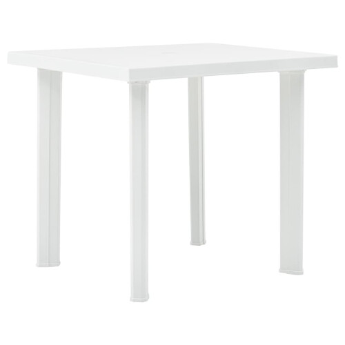 VidaXL vidaXL Gartentisch Weiß 80x75x72 cm Kunststoff