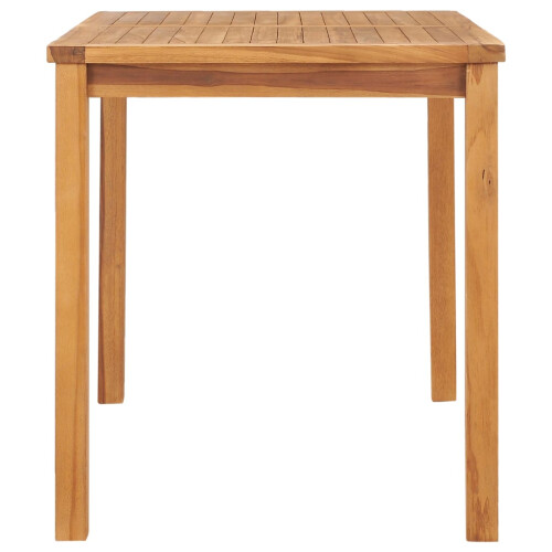 VidaXL vidaXL Solid Teak Wood Garden Dining Table 120cm Kitchen Dinner Desk Stand 2