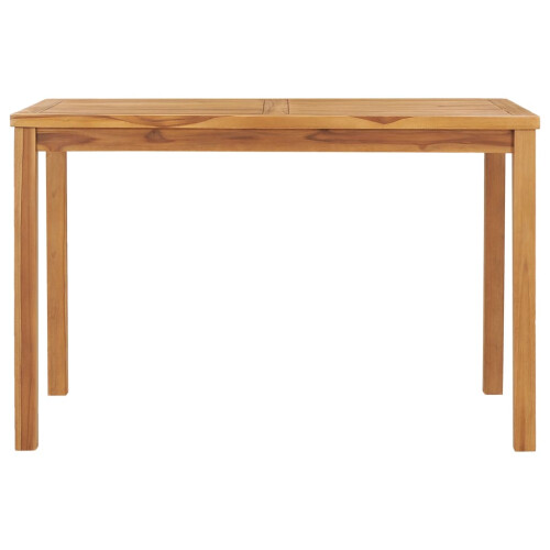VidaXL vidaXL Solid Teak Wood Garden Dining Table 120cm Kitchen Dinner Desk Stand 1