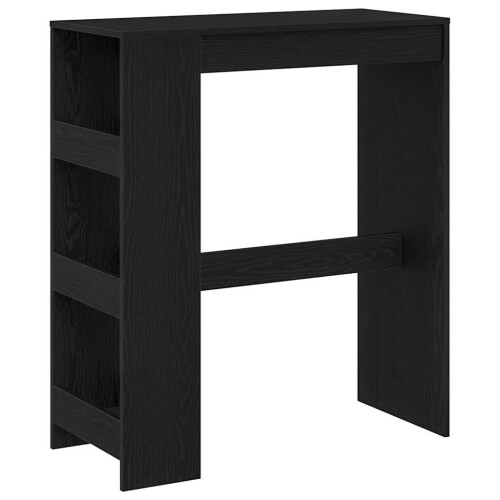 VidaXL vidaXL Bartisch mit Regal Schwarz Eichen-Optik 90x40x103,5 cm