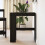 VidaXL vidaXL Bartisch mit Regal Schwarz Eichen-Optik 90x40x103,5 cm 3
