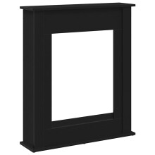 vidaXL Fireplace Surround Black Oak 75x20x87.5 cm Engineered Wood fire place
