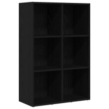 vidaXL Book Cabinet Black Oak 66x30x98 cm Engineered Wood bookcase