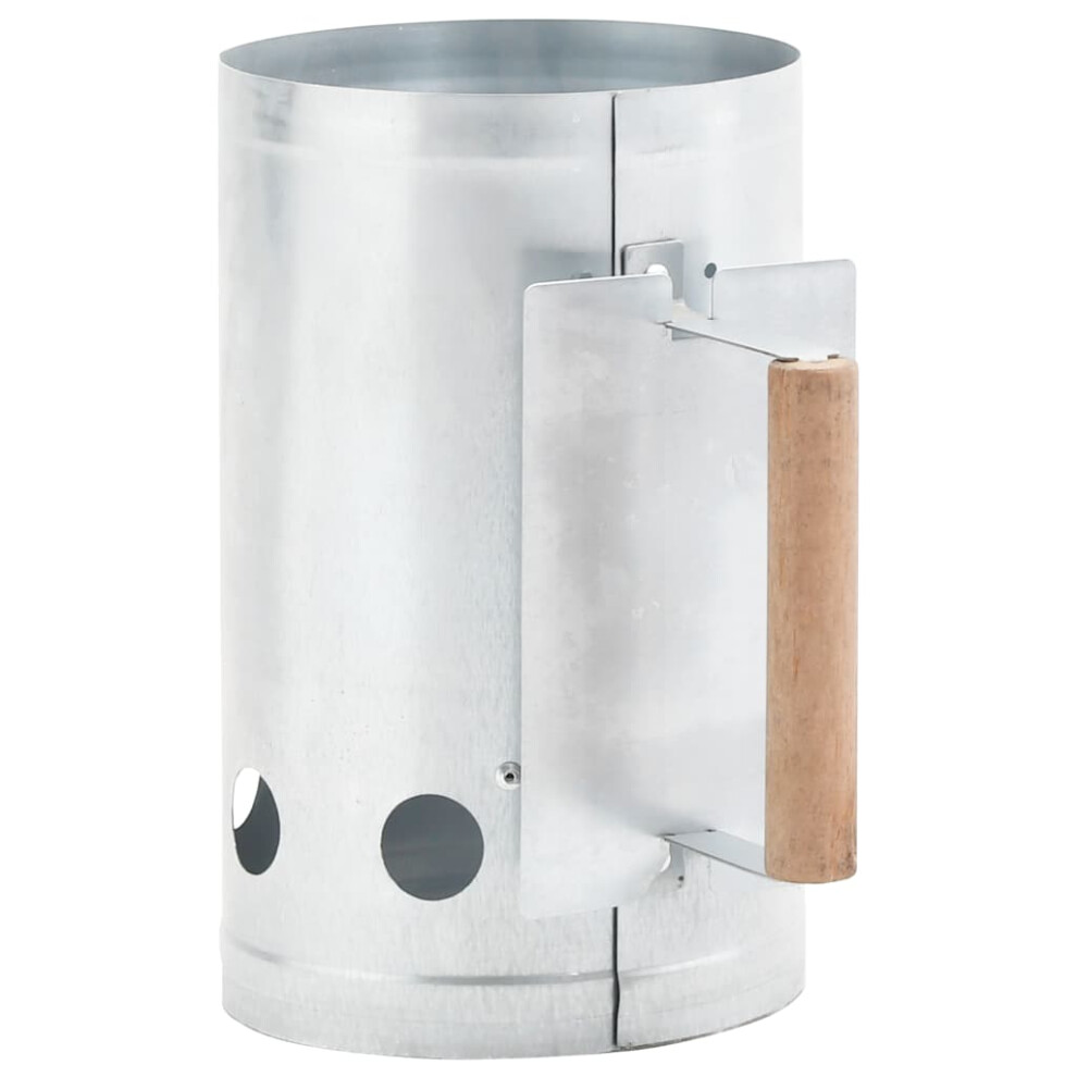 Vidaxl Charcoal Grill Chimney Starter Galvanised Steel Quick Fire Lighter