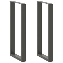 vidaXL Bartischbeine U-Form 2 Stk. Anthrazit 40x(100-101) cm Stahl