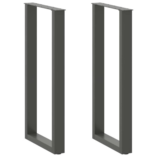 VidaXL vidaXL Bartischbeine U-Form 2 Stk. Anthrazit 40x(100-101) cm Stahl