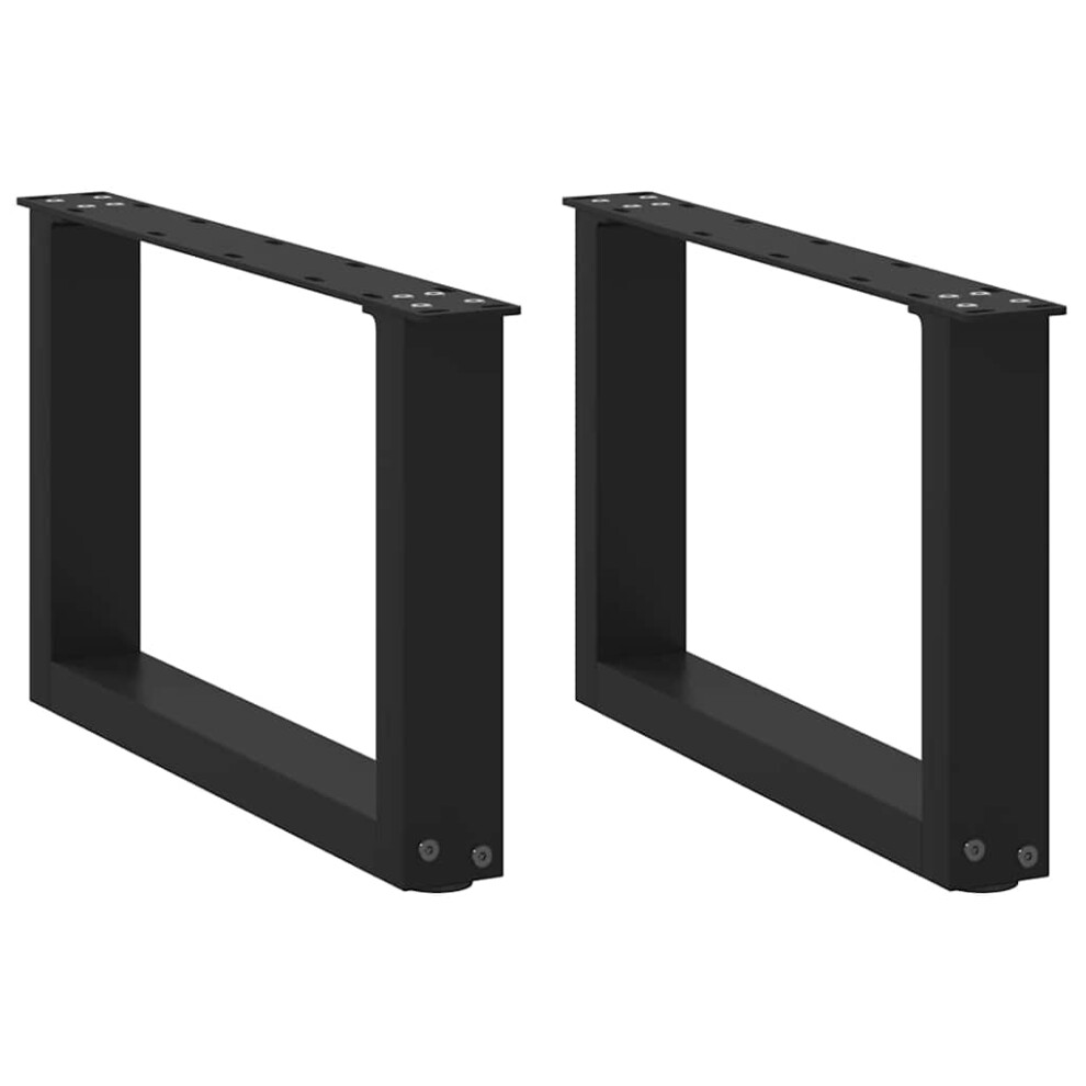 (black, 50 x (30-31) cm) vidaXL Coffee Table Legs Desk Legs Furniture Legs Bar Stand DIY U-Shaped Steel-image-OPC-PG9DG6W-NEW