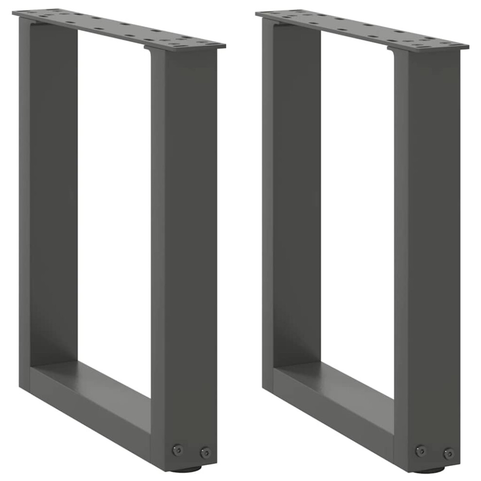 Vidaxl (Anthracite, 28 X (42-43) Cm) Coffee Table Legs Desk Legs Furniture Legs Bar Stand Diy U-Shaped Steel