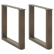 (natural, 50 x (42-43) cm) vidaXL Coffee Table Legs Desk Legs Furniture Legs Bar Stand DIY U-Shaped Steel