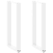 vidaXL Konsolentischbeine U-Form 2 Stk. Weiß 38x(72-73) cm Stahl