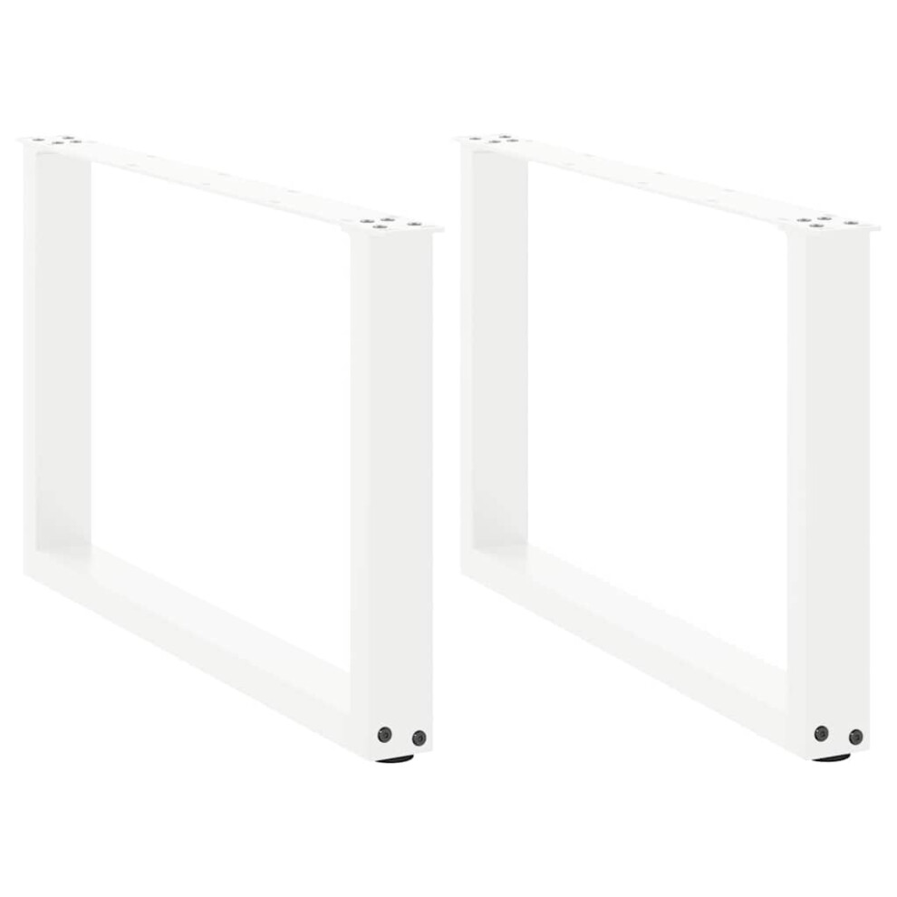 Vidaxl (White, 70 X (42-43) Cm) Coffee Table Legs Desk Legs Furniture Legs Bar Stand Diy U-Shaped Steel