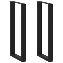 (black, 40 x (100-101) cm) vidaXL Coffee Table Legs Desk Legs Furniture Legs Bar Stand DIY U-Shaped Steel