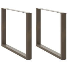 (natural, 100 x (72-73) cm) vidaXL Coffee Table Legs Desk Legs Furniture Legs Bar Stand DIY U-Shaped Steel