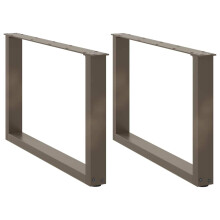 (natural, 60 x (42-43) cm) vidaXL Coffee Table Legs Desk Legs Furniture Legs Bar Stand DIY U-Shaped Steel