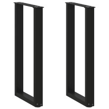 (black, 28 x (72-73) cm) vidaXL Coffee Table Legs Desk Legs Furniture Legs Bar Stand DIY U-Shaped Steel