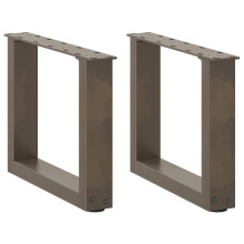 (natural, 40 x (30-31) cm) vidaXL Coffee Table Legs Desk Legs Furniture Legs Bar Stand DIY U-Shaped Steel