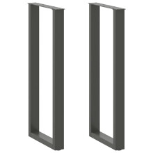 (anthracite, 50 x (110-111) cm) vidaXL Coffee Table Legs Desk Legs Furniture Legs Bar Stand DIY U-Shaped Steel