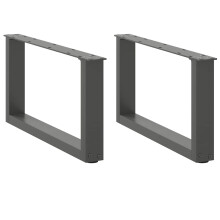 (anthracite, 60 x (30-31) cm) vidaXL Coffee Table Legs Desk Legs Furniture Legs Bar Stand DIY U-Shaped Steel