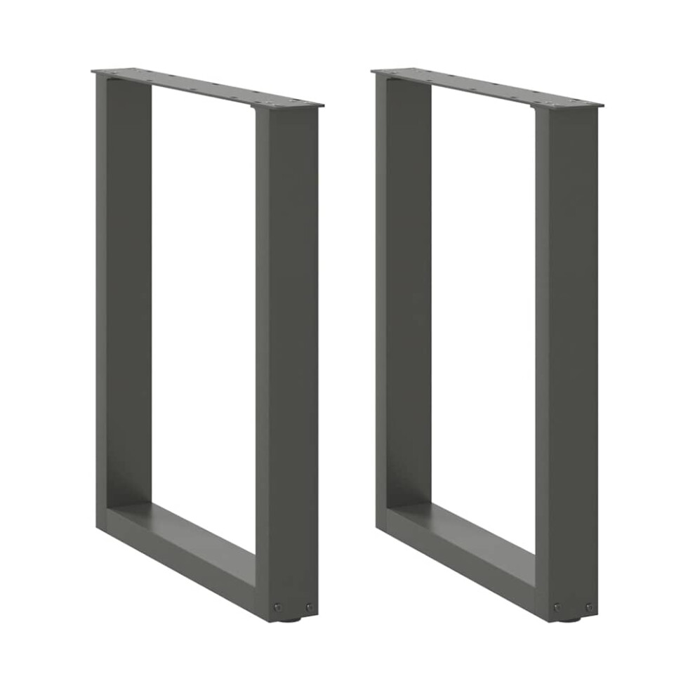 Vidaxl (Anthracite, 60 X (72-73) Cm) Coffee Table Legs Desk Legs Furniture Legs Bar Stand Diy U-Shaped Steel Brown