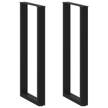 (black, 50 x (110-111) cm) vidaXL Coffee Table Legs Desk Legs Furniture Legs Bar Stand DIY U-Shaped Steel