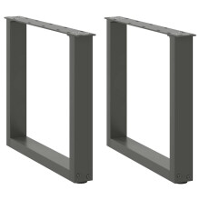 (anthracite, 50 x (42-43) cm) vidaXL Coffee Table Legs Desk Legs Furniture Legs Bar Stand DIY U-Shaped Steel
