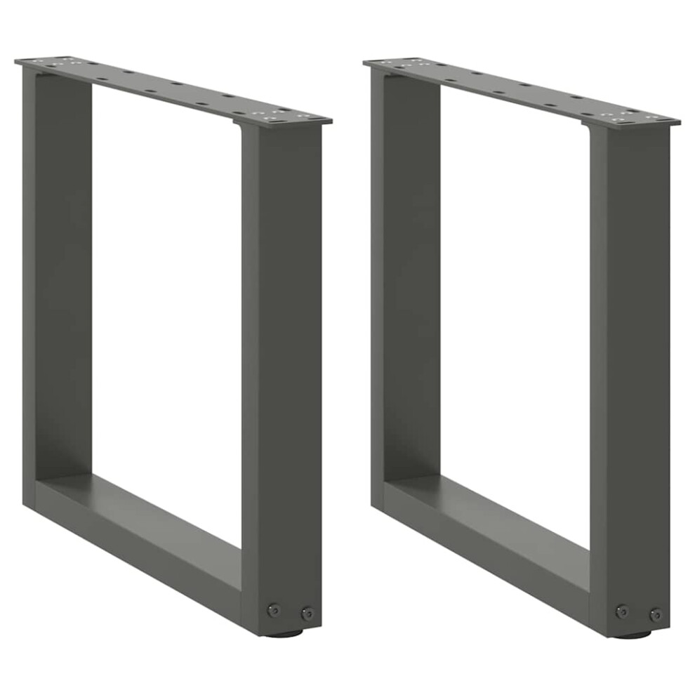 Vidaxl (Anthracite, 50 X (42-43) Cm) Coffee Table Legs Desk Legs Furniture Legs Bar Stand Diy U-Shaped Steel