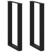 (black, 50 x (90-91) cm) vidaXL Coffee Table Legs Desk Legs Furniture Legs Bar Stand DIY U-Shaped Steel