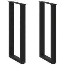 (black, 38 x (72-73) cm) vidaXL Coffee Table Legs Desk Legs Furniture Legs Bar Stand DIY U-Shaped Steel