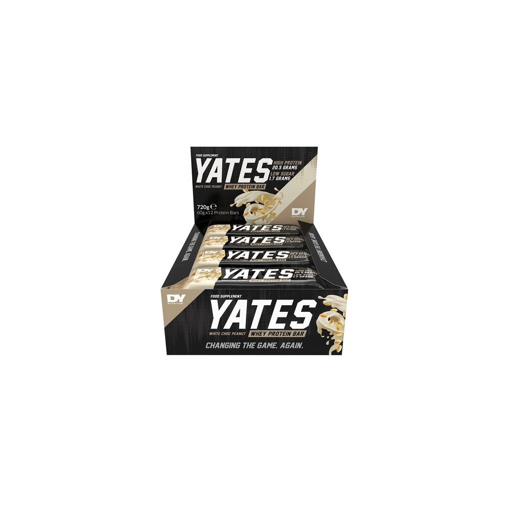 Dorian Yates , Yates Protein Bar, White Chocolate Peanut - 12 X 60G