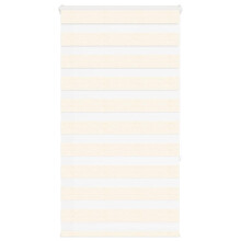 vidaXL Doppelrollo Marmorbeige 85x150 cm Stoffbreite 80,9 cm Polyester