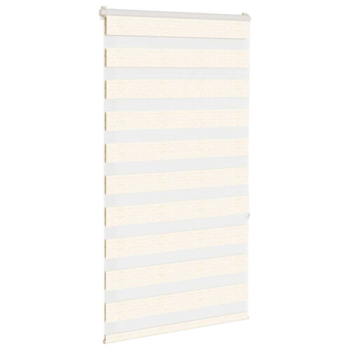 VidaXL vidaXL Doppelrollo Marmorbeige 85x150 cm Stoffbreite 80,9 cm Polyester 2