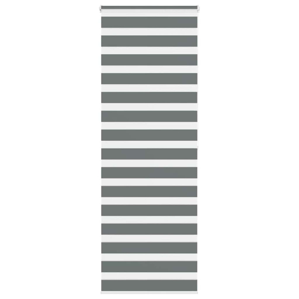 Vidaxl ( 75 X 200 Cm) Zebra Blind Fabric Polyester Dark/Grey