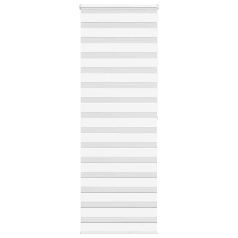 vidaXL Zebra Blind White 80x200 cm Fabric Width 75.9 cm Polyester - Image 2