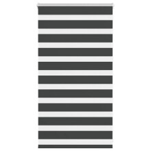 vidaXL Doppelrollo Schwarz 80x100 cm Stoffbreite 75,9 cm Polyester