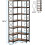 Tribesigns Biblioth?que d'angle Tribesigns, 60 x 60 x 200 cm, 14 ?tag?res, m?tal 3