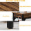 Tribesigns Bureau d'ordinateur double Tribesigns de 200 cm de long avec 2 tiroirs, bureau d'?criture, bureau 8