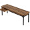 Tribesigns Bureau d'ordinateur double Tribesigns de 200 cm de long avec 2 tiroirs, bureau d'?criture, bureau 9