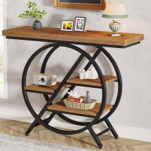 Tribesigns consoletafel 100 cm entreetafel met 4-laags plank, halbanktafel