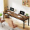 Tribesigns Bureau d'ordinateur double Tribesigns de 200 cm de long avec 2 tiroirs, bureau d'?criture, bureau 7