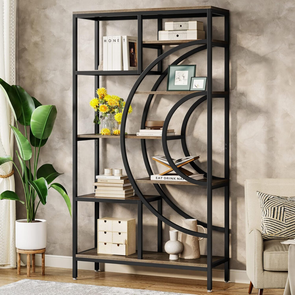 Tribesigns Bookshelf Tribesigns 179cm Geometric Bookshelf, 8-Tier Bookshelf