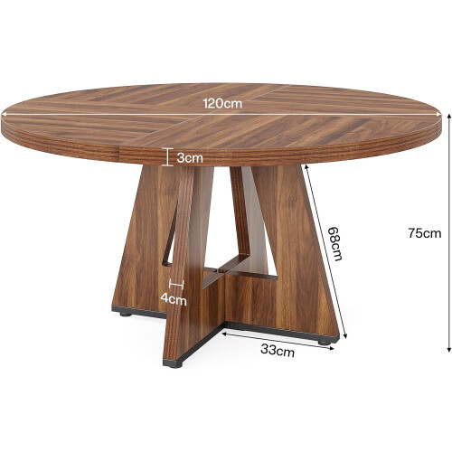 Tribesigns Tribesigns Dining Table Round Dining Table, Kitchen Table for Dining Room Living Room, 120 cm 2
