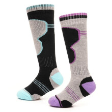 (3-6 Years (9-12), Grey) Kids Girls Thermal Ski Winter Skiing Socks