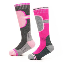 (11-14 Years (4-6), Pink) Kids Girls Thermal Ski Winter Skiing Socks