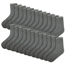 (6-9 Years (12.5-3.5), Grey) Kids Unisex Pack Of 12 Ankle School Cotton Socks
