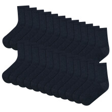 (6-9 Years (12.5-3.5), Navy) Kids Unisex Pack Of 12 Ankle School Cotton Socks