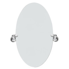 Sabichi Oval Wall Mirror with Concealed Fitting - Traditional & Stylish Design Bathroom Mirror - Chrome Finish - 45.5cm x 30.3cm - Frameless Mirror