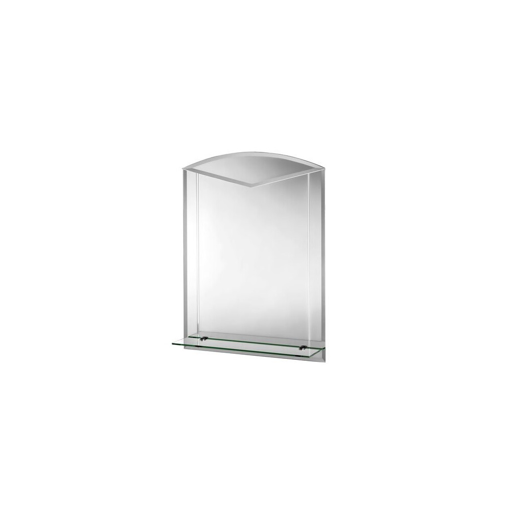 Croydex Langdale Arch Mirror with Shelf and Hang N Lock Fitting System, 800 x 600 x 120mm