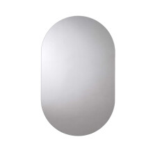 Croydex Harrop Rounded Rectangle Mirror with Hang N Lock Fitting System,Silver, 650 x 400 x 5mm