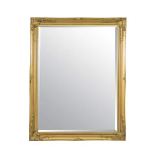 Large Ornate Styled Gold Wall Mounted Mirror 4Ft7 X 3Ft7, 140cm X 109cm, 61x51